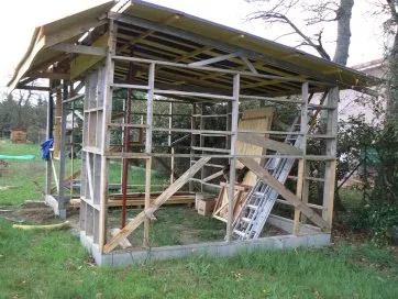 Vue latérale sur la structure