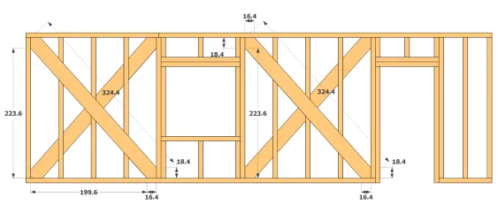 Dimension contreventement M3