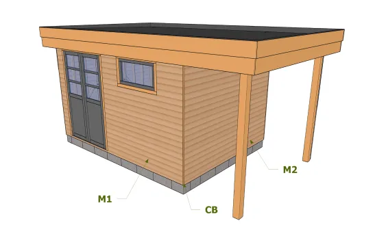 Murs M1, M2 & Carrelet de bardage