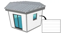 Bardage bois de couleur blanche