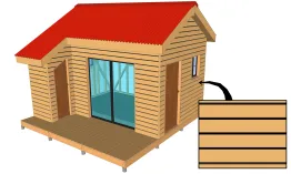 Bardage horizontal à claire-voie