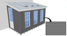 Bardage bois de couleur grise foncée