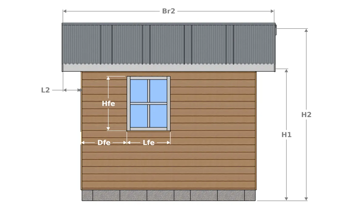 Vue façade latérale droite
