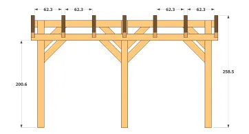 Répartition chevron carport