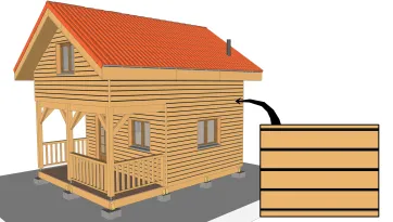 Bardage horizontal à claire-voie