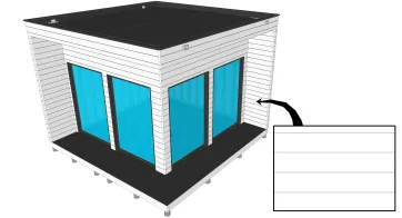 Bardage bois de couleur blanche