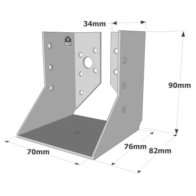 Sabots à ailes intérieures, gamme SAI CLASSIQUE (épaisseur 2mm) - Réf. SAI250/70/2
