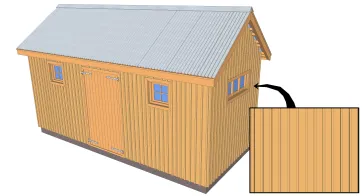 Revêtement vertical à recouvrement