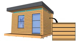 Bardage horizontal à claire-voie