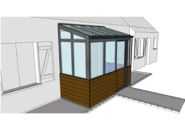 Bardage bois de couleur brune