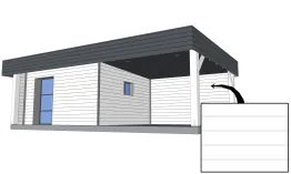 Bardage bois de couleur blanche