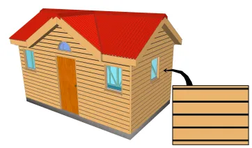 Bardage horizontal à claire-voie