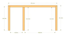 Dimensions ossatures mur FACE