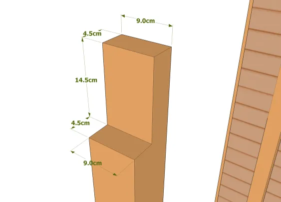 Dimension encoche poteau de devant