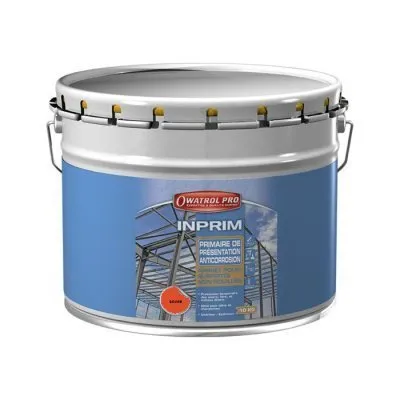 INPRIM : Primaire anticorrosion temporaire pour aciers, fers et métaux divers (support non rouillé) - Réf. OXRIND10