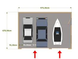 Hangar avec deux grandes portes