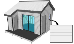 Bardage bois de couleur grise