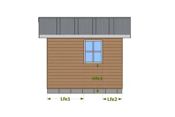 Dimensions façade latérale gauche