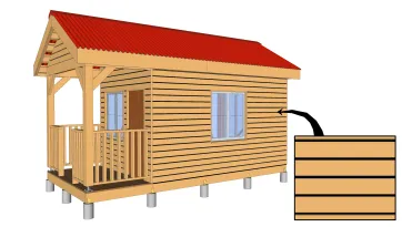 Bardage horizontal à claire-voie