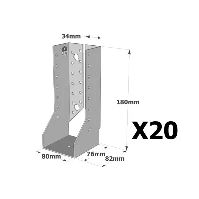 Sabots à ailes intérieures, gamme SAI CLASSIQUE (épaisseur 2mm) - Réf. SAI440/80/2_20