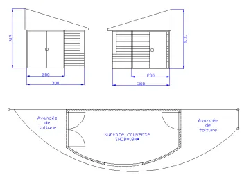 Plan des facades Est et Ouest