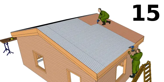 Poser la couverture en tôle
