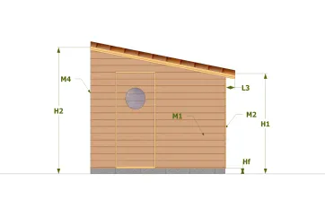 Dimensions façade latérale gauche