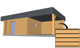 Bardage horizontal à claire-voie