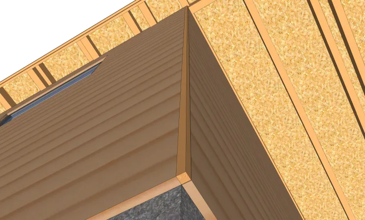 Vue carrelet de bardage