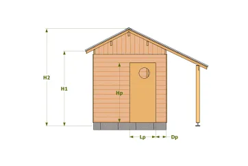 Dimensions façade latérale gauche