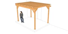 Module 1&nbsp;: pergola simple sur quatre poteaux