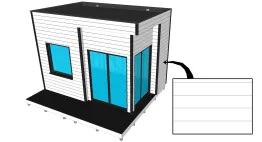 Bardage bois de couleur blanche