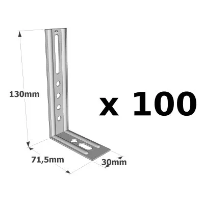 Équerres nervurées droites - Réf. END130/1.5_100