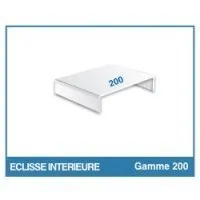 Éclisse intérieure blanche, modèle Gamme 200, finition moderne, design épuré, dimension standard, utilisé pour les portes intérieures.