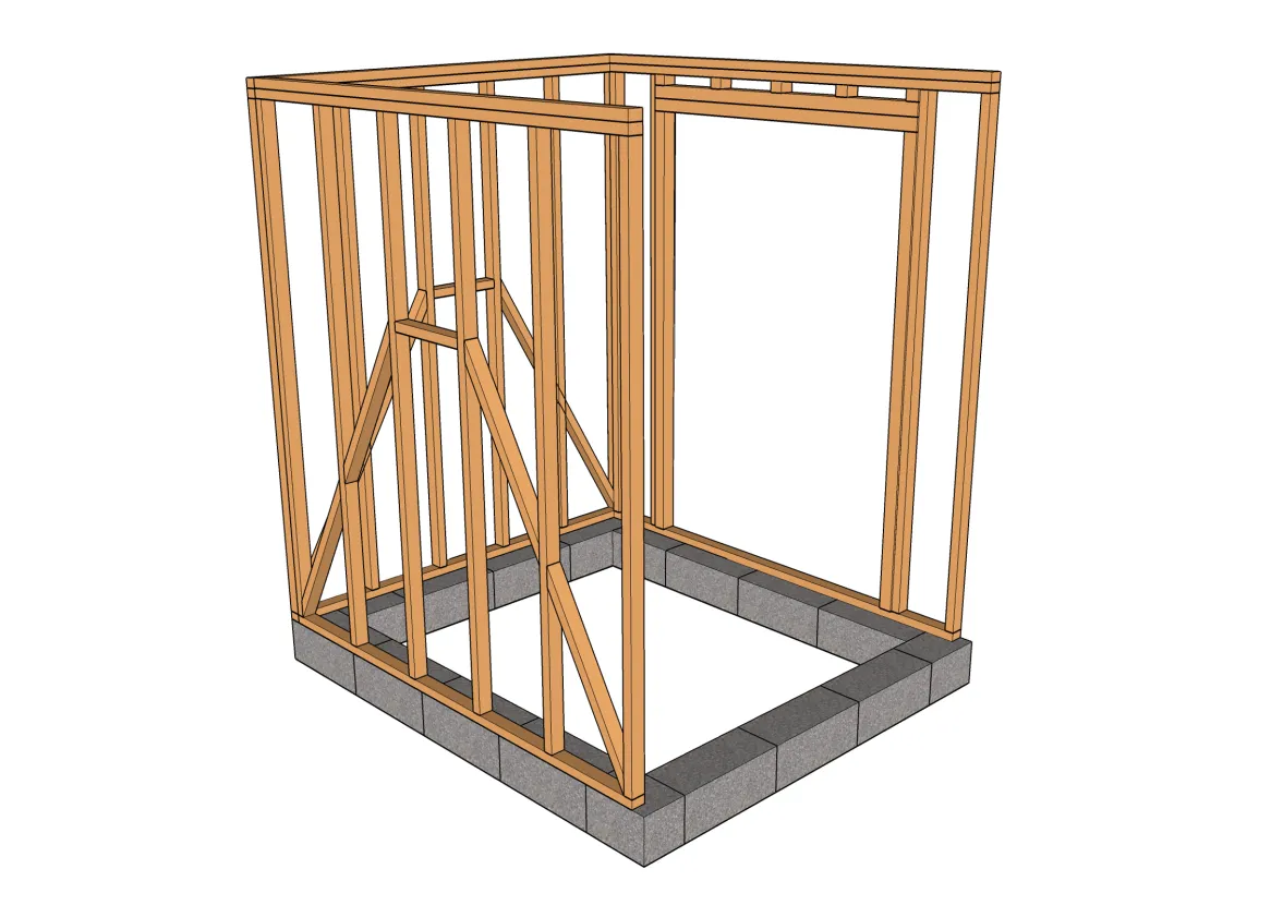Vue ossature POSTERIEURE
