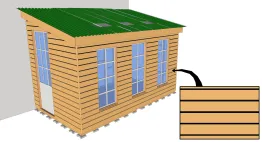 Bardage horizontal à claire-voie