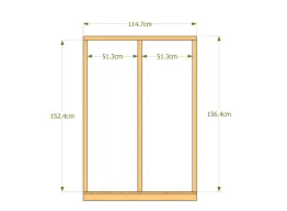 Dimensions ossatures mur DERRIERE