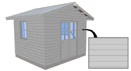 Bardage bois de couleur grise