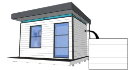 Bardage bois de couleur blanche