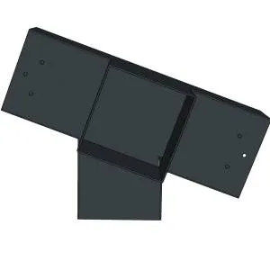 Connecteur SUNDIY pente 20° Anthracite RAL 7016 - 120mm à 4 directions - Forme T4