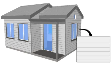 Bardage bois de couleur grise