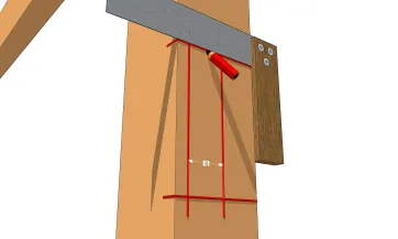 Tracés finaux de la mortaise