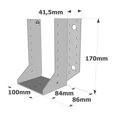 Sabots à ailes extérieures, gamme SAE CLASSIQUE (épaisseur 2mm, profondeur 84mm) - Réf. SAE440/100/2