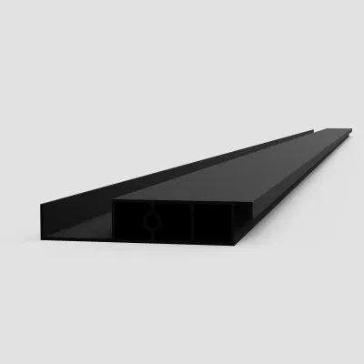 Lame XL aluminium 29mm, longueur 2m, RAL9005 structuré NOIR MAT