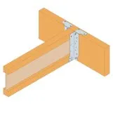 Fixation par les brides supérieures sur un support bois massif