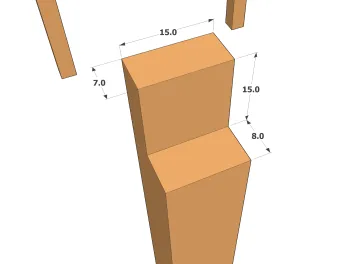 Dimension encoche poteaux aux extrémités sur façade