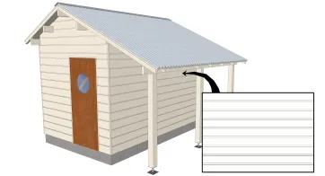 Bardage bois de couleur blanche