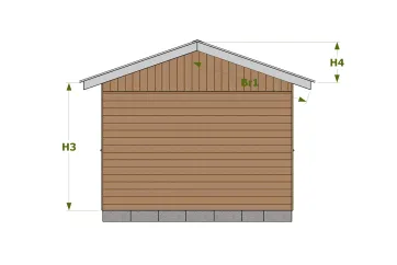 Dimensions façade postérieure