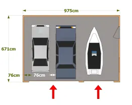 Hangar avec deux grandes portes