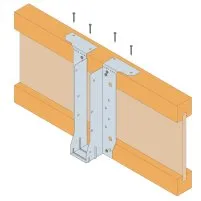 Fixation par les brides supérieures sur un support poutre en I